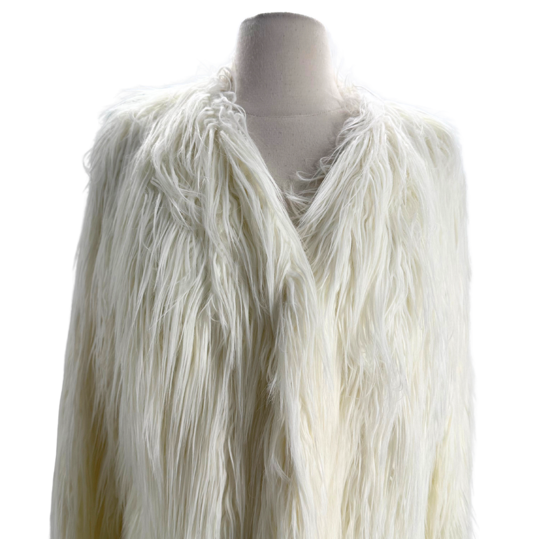 Rachel Zoe White Faux Fur