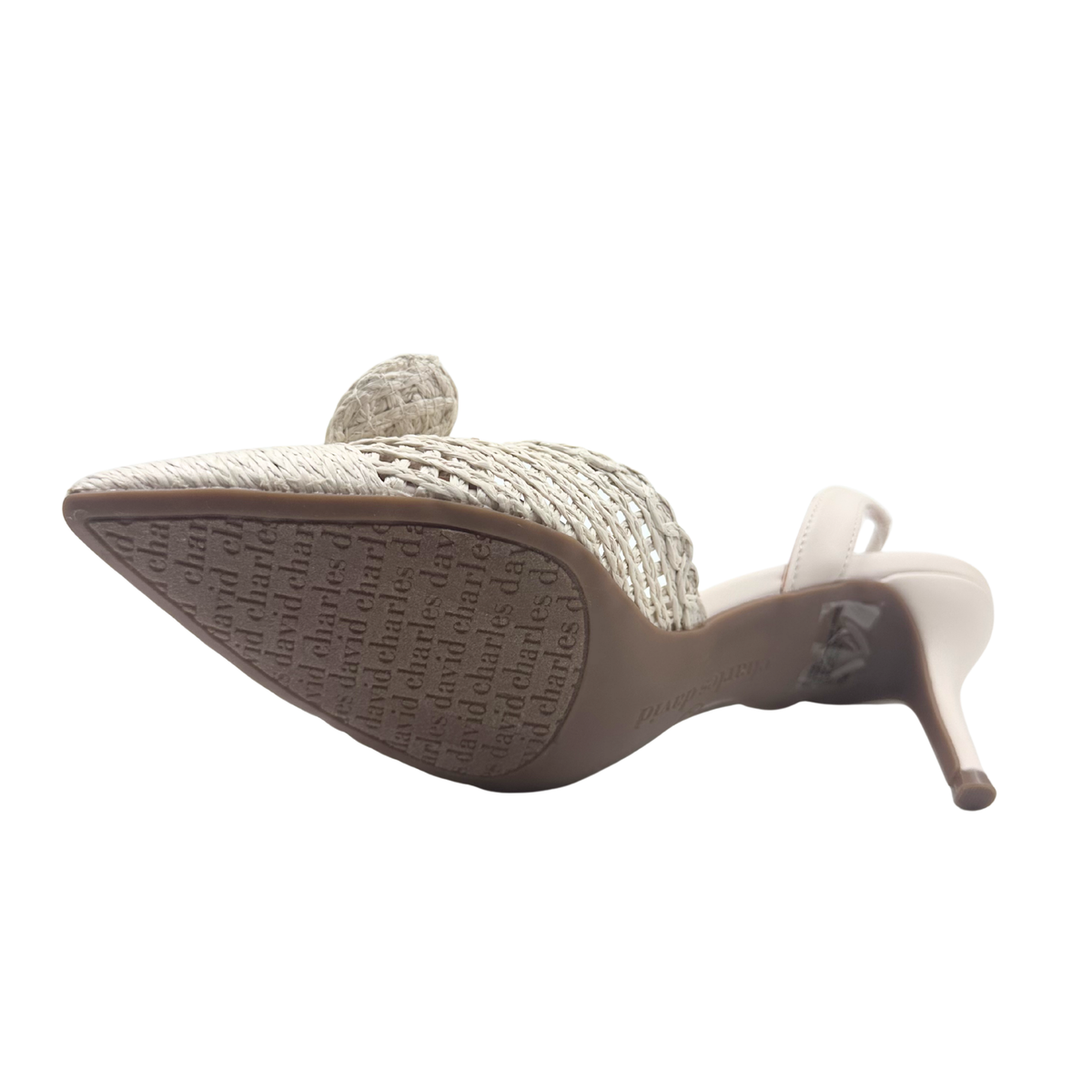 Charles David 7 Off White Raffia Heels