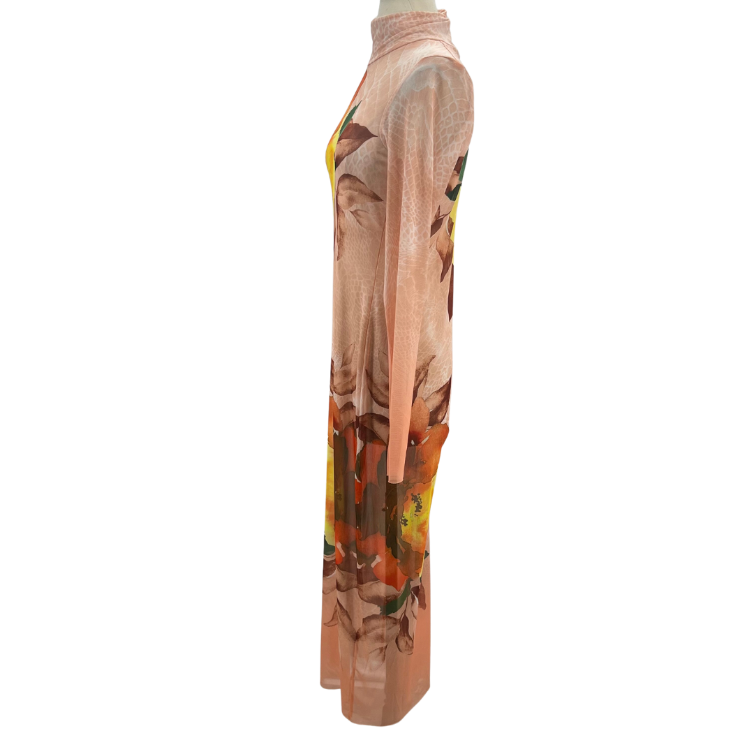 AFRM Peach Floral Dress