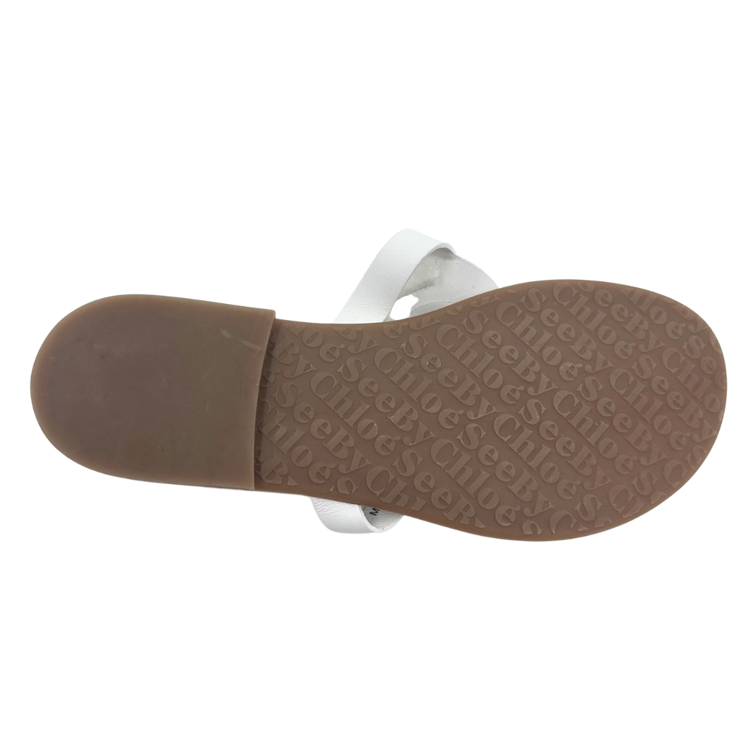 See By Chloe 8 White Flip Flop
