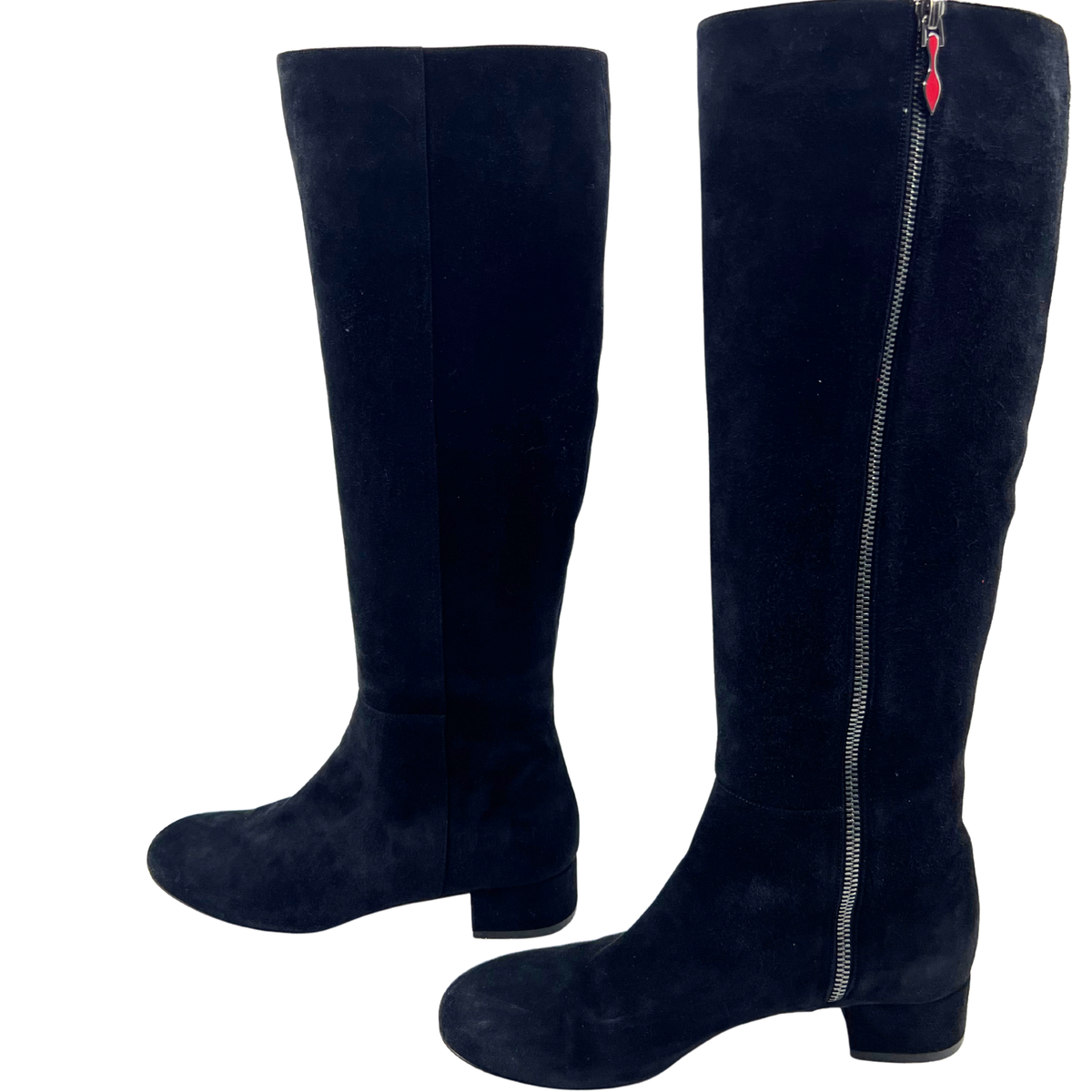 Christian Louboutin 6.5 37.5 Black Suede Boots