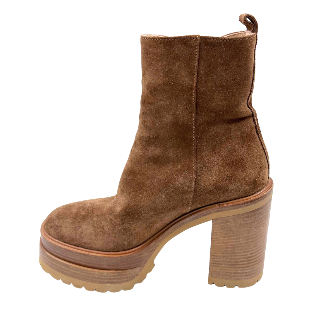 AGL 8 38 Brown Leather/Suede Boots