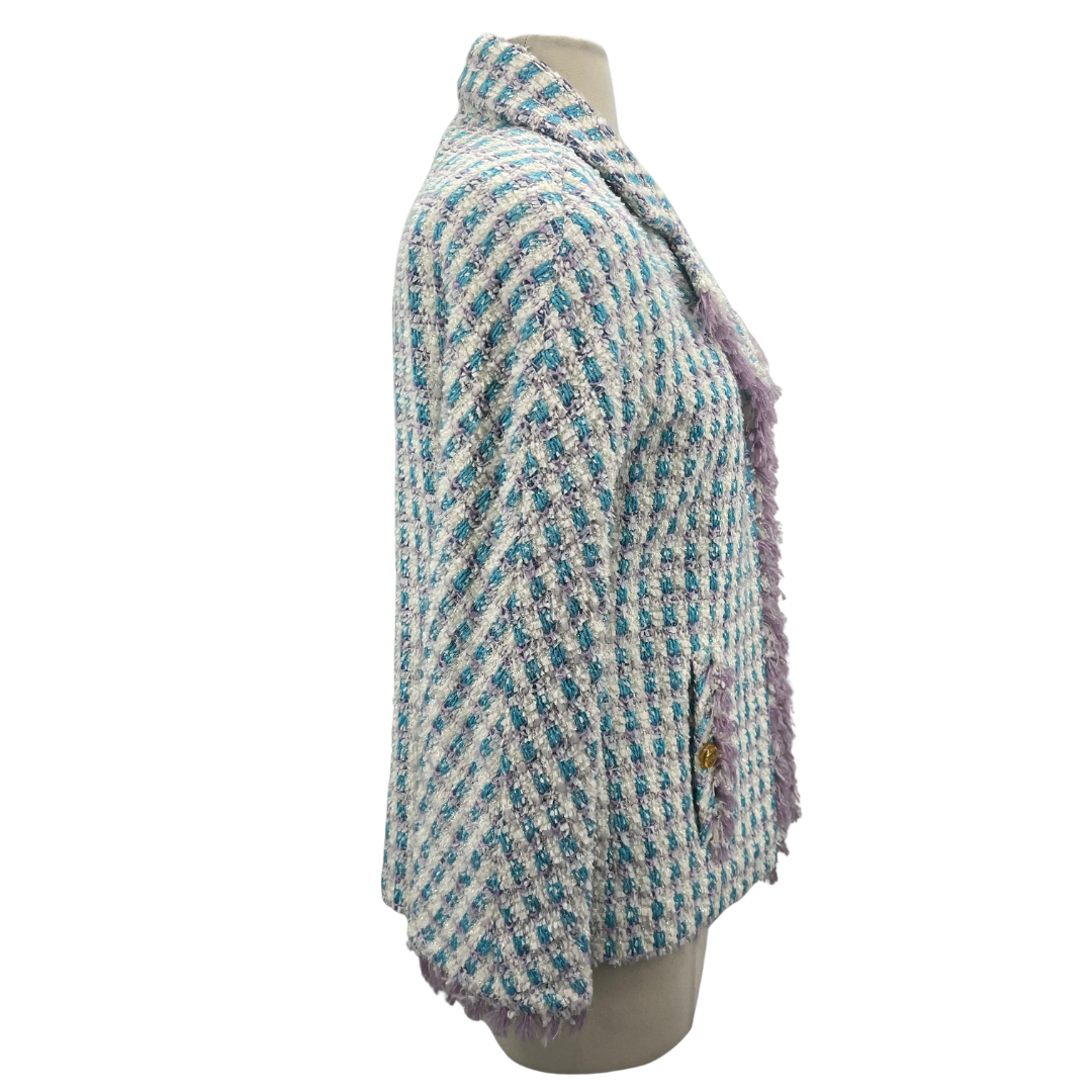 Chanel white/lavender/blue/silver Jacket