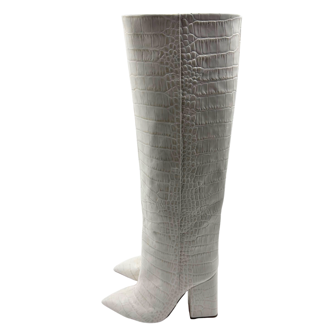 Paris Texas 6 36 White + Brown Leather Boots