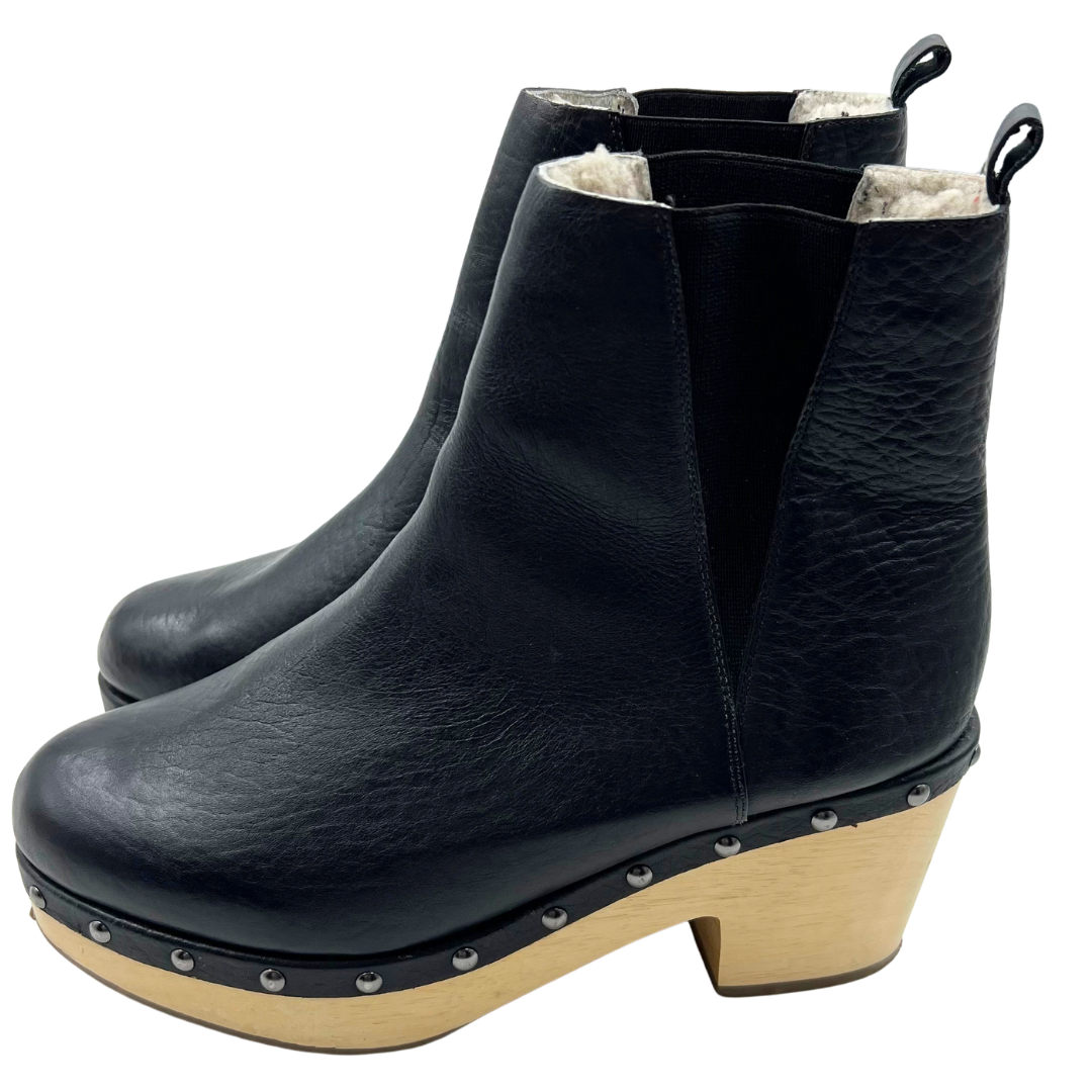the odells 9 40 Black/Tan Leather Clogs