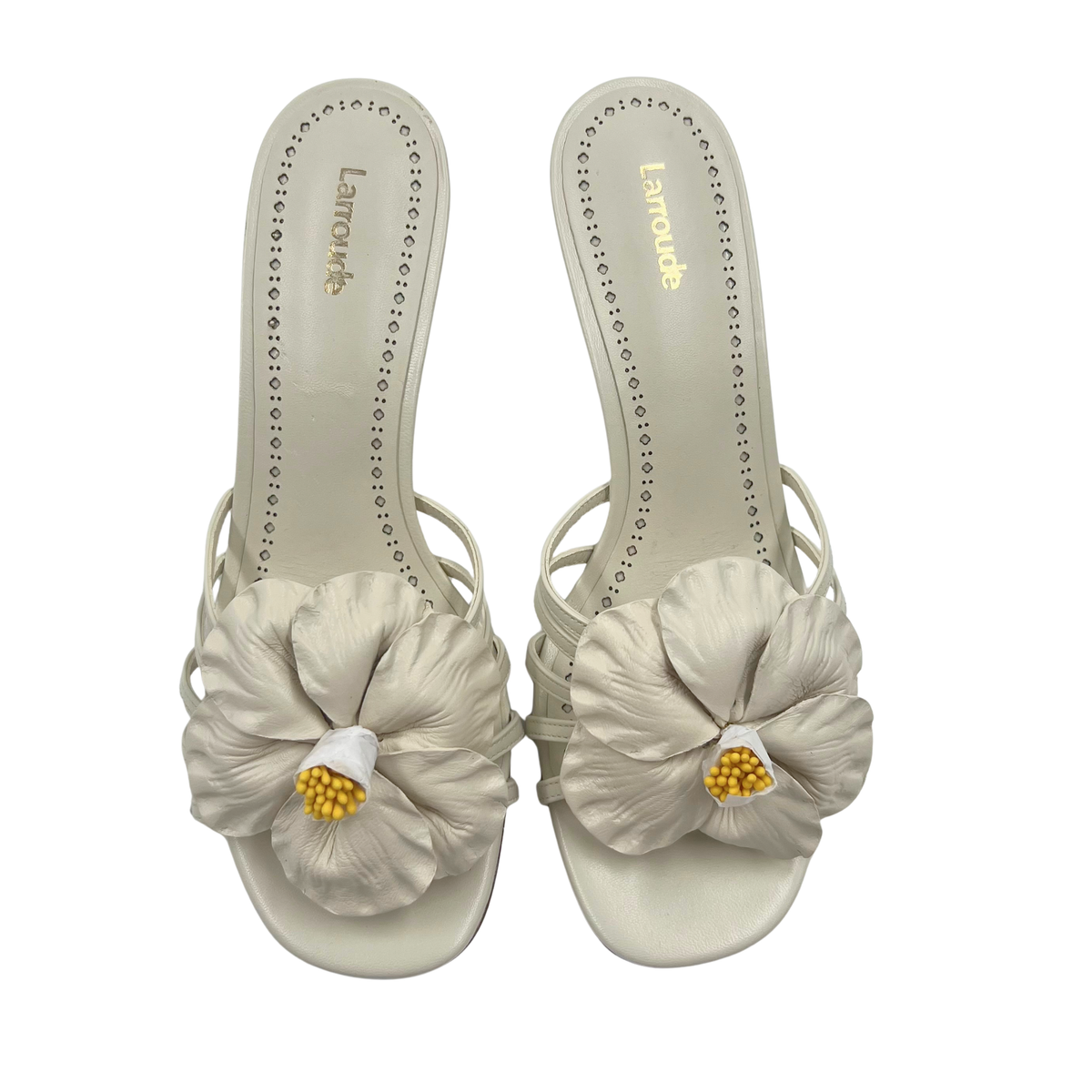 Larroude 9.5 Cream Heels