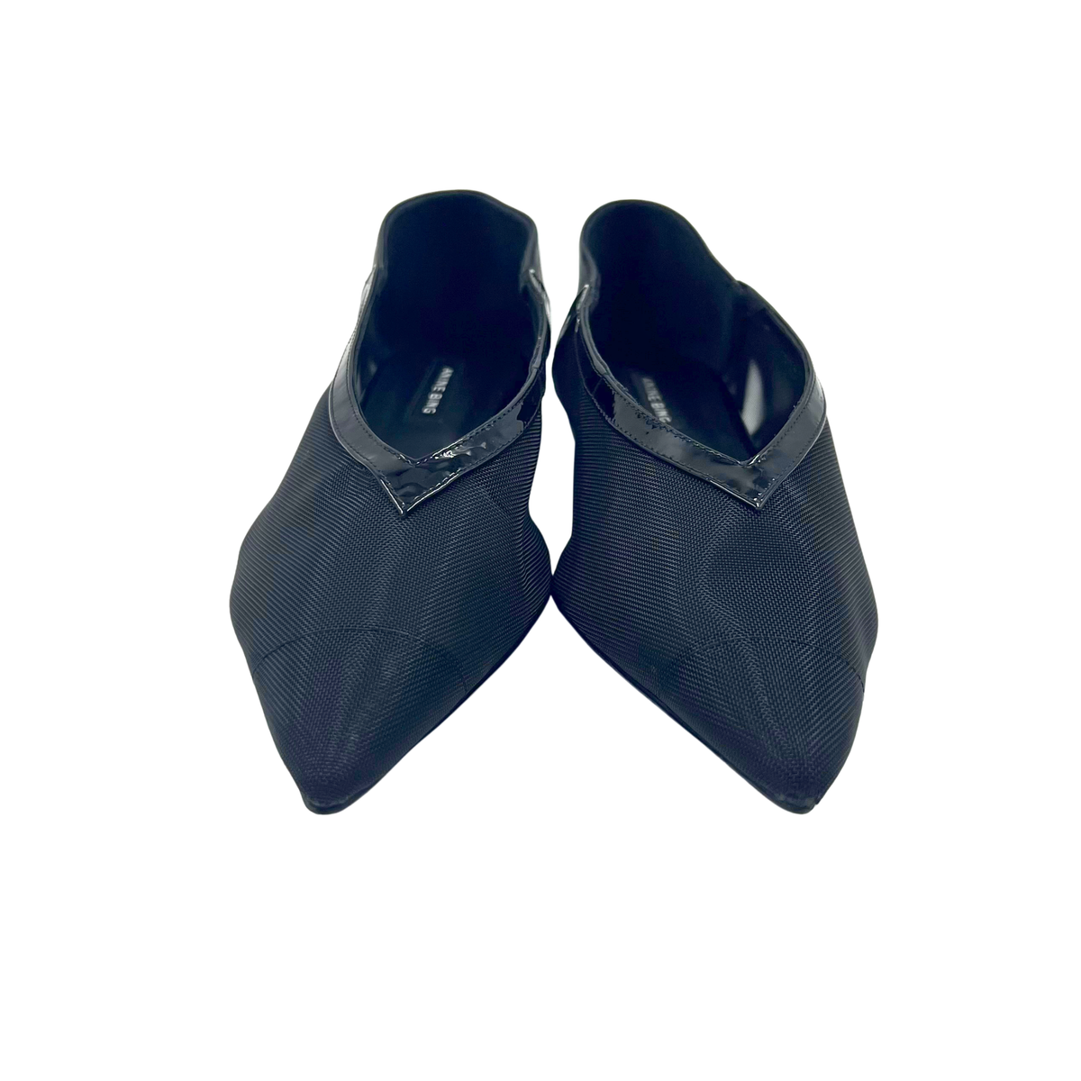 Anine Bing 7 37 Black Mesh Flats