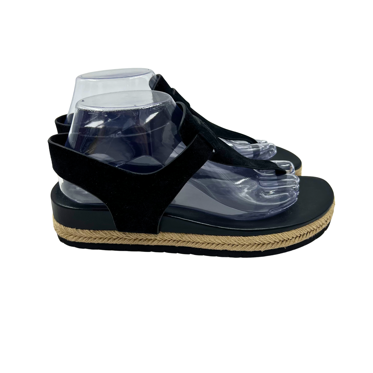 Vince 9 Black Leather Sandals