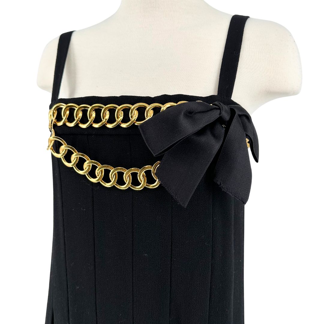 Chanel Black Gold Dress
