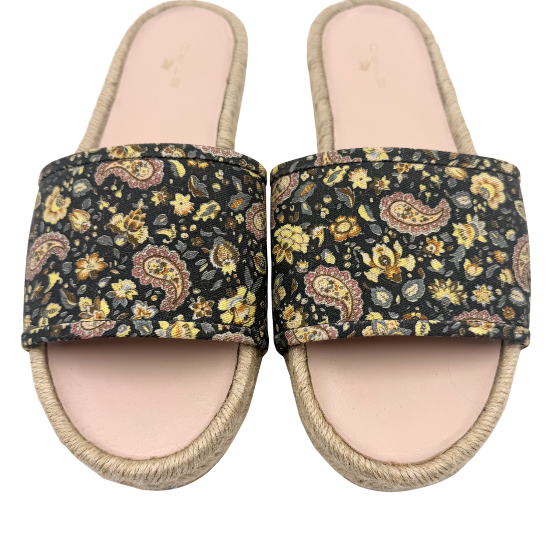Etro 9 40 Charcoal Floral Slides