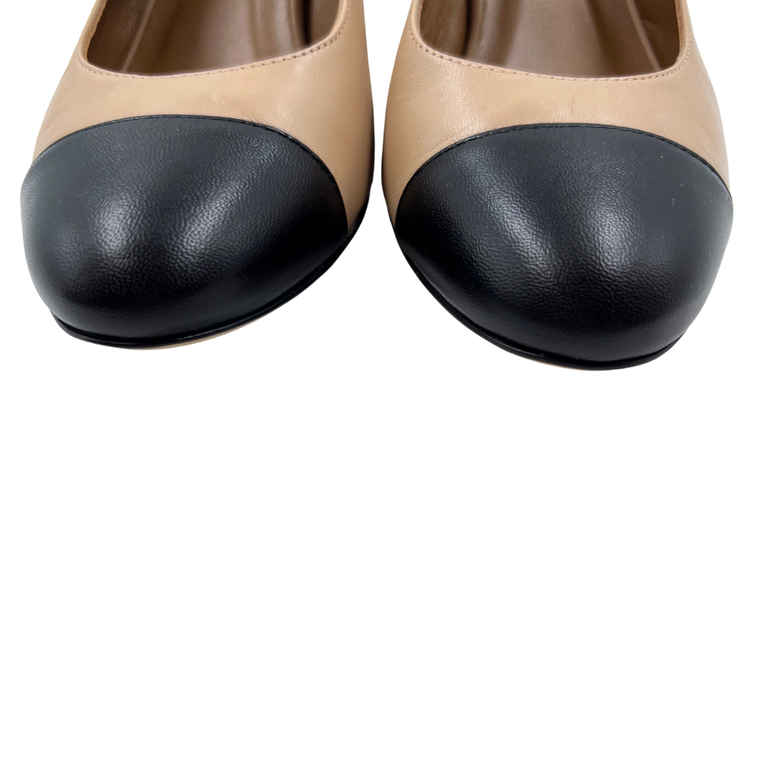 MARGAUX 6 36 Black/Natural Leather Heels