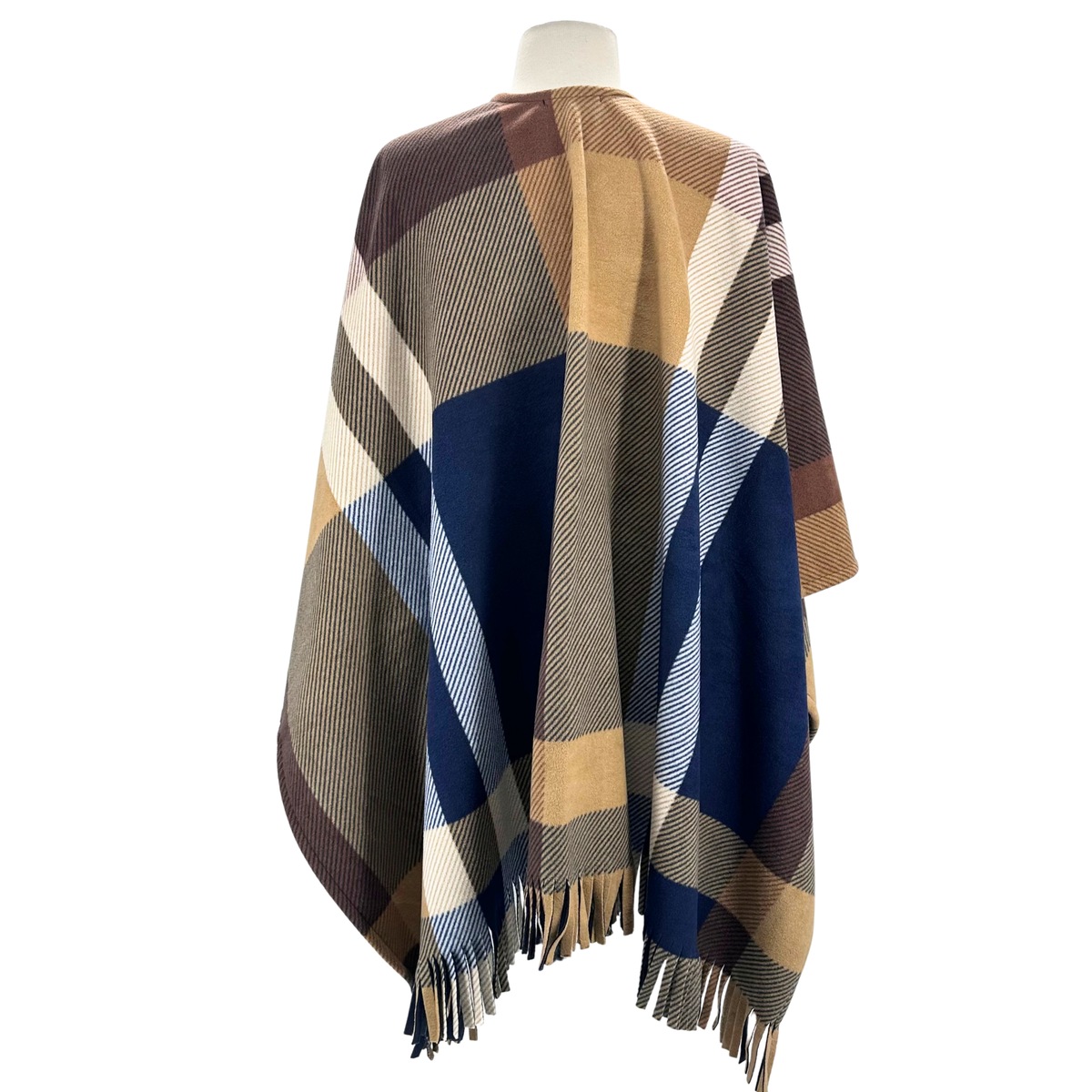 Rachel Roy Navy/Brown Poncho
