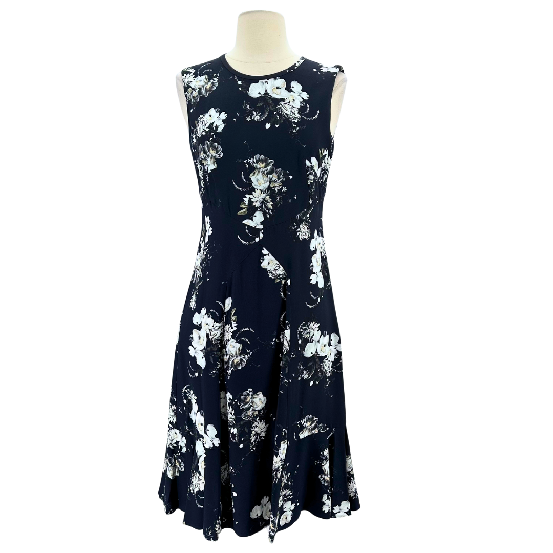 Erdem // Black & Multicolour Floral Jersey Maxi Dress – VSP
