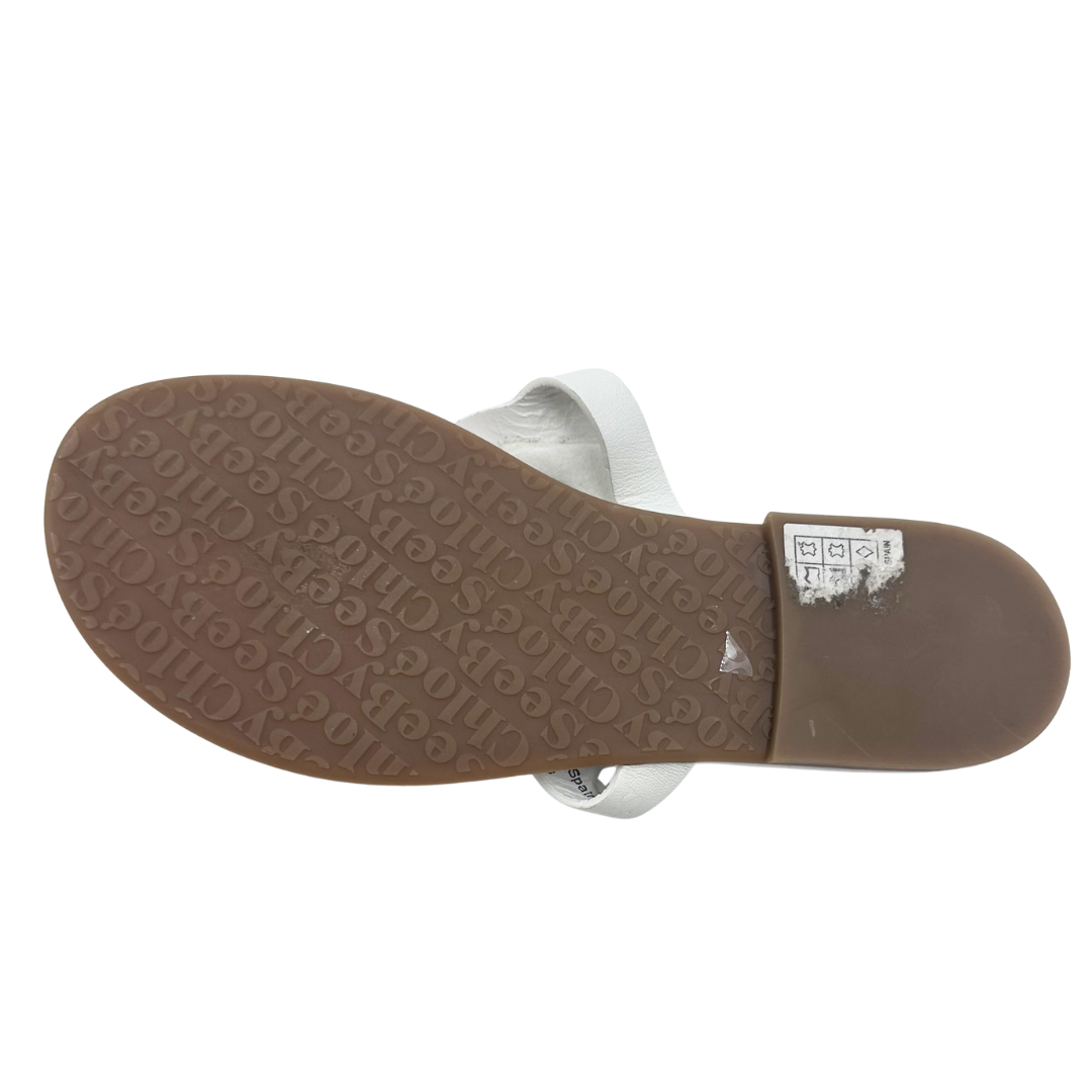 See By Chloe 8 White Flip Flop