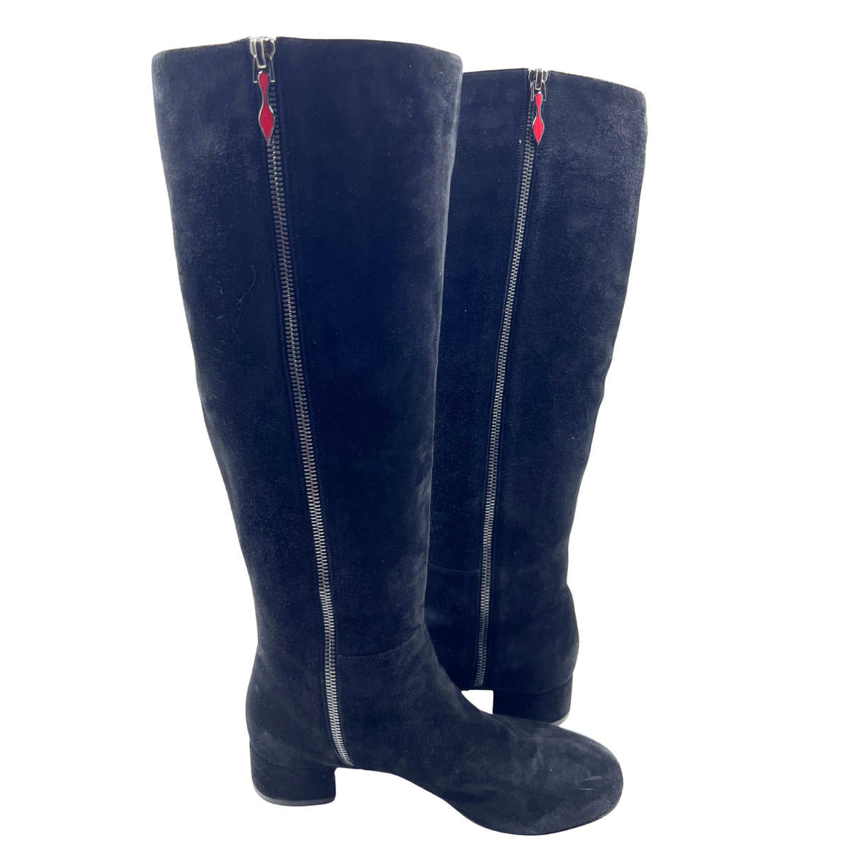 Christian Louboutin 6.5 37.5 Black Suede Boots