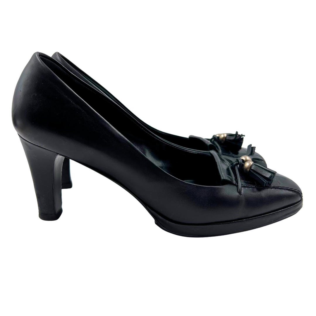 Salvatore Ferragamo ブラックメッシュハイヒール Salvatore Ferragamo ブラックメッシュハイヒール