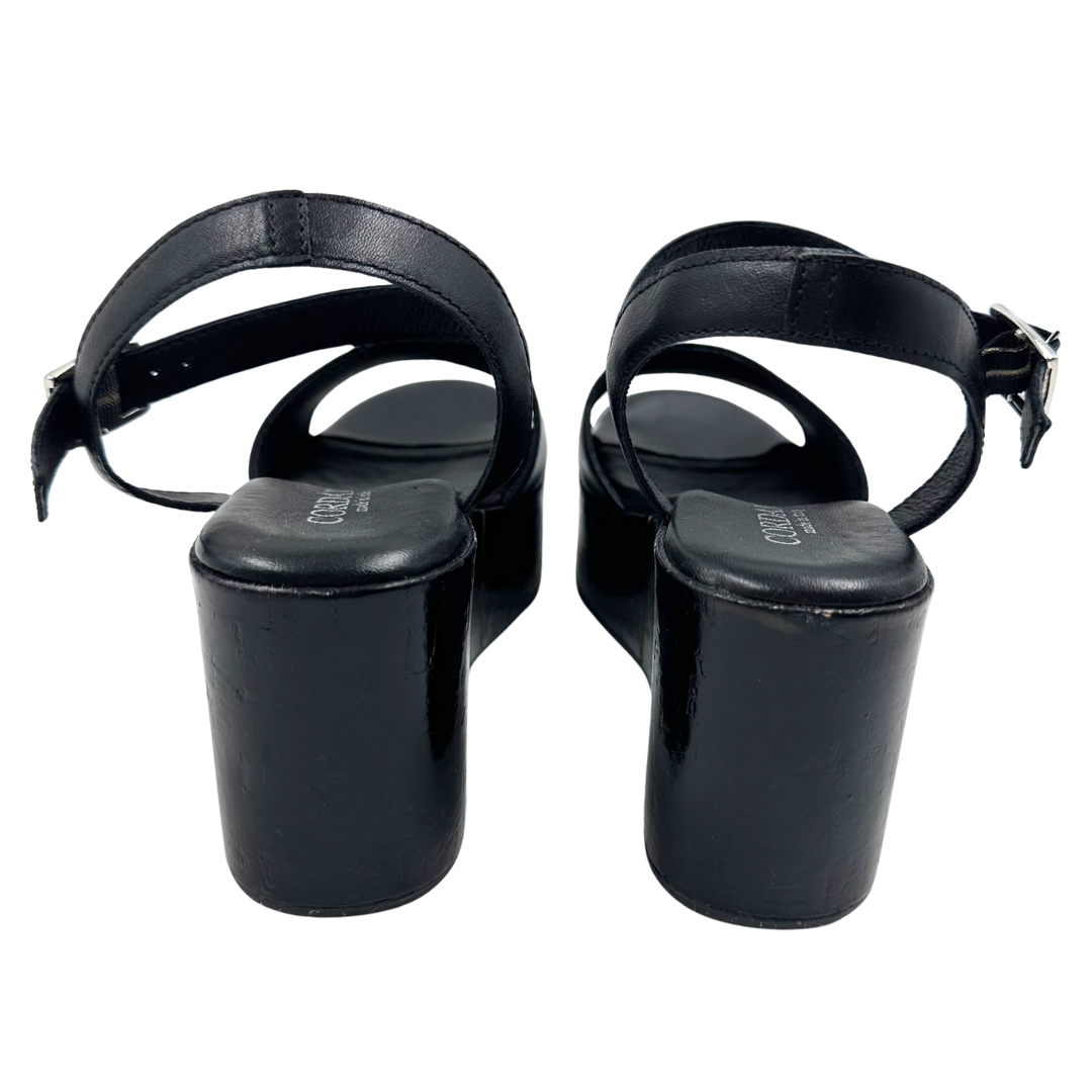Cordani 6 Black Leather Sandals