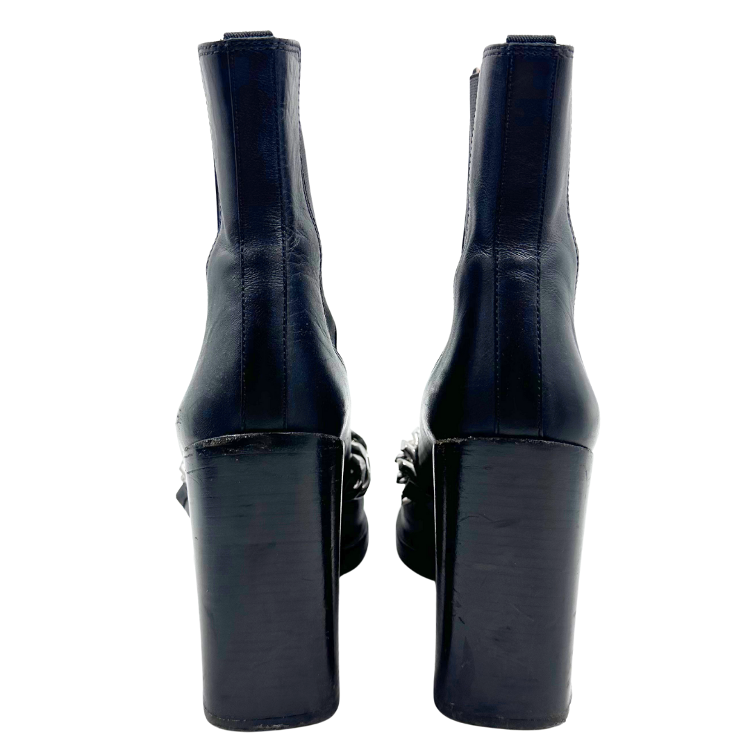 Givenchy 8.5 39.5 Black Leather Booties