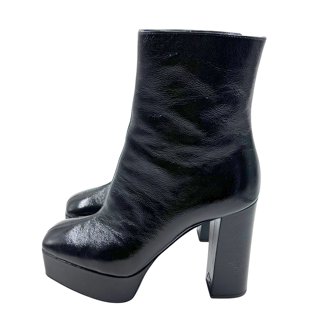 Giuseppe Zanotti 37.5 Black Leather Booties