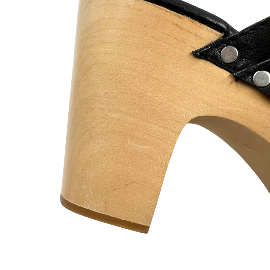 Paige 9 Black/Tan Mules