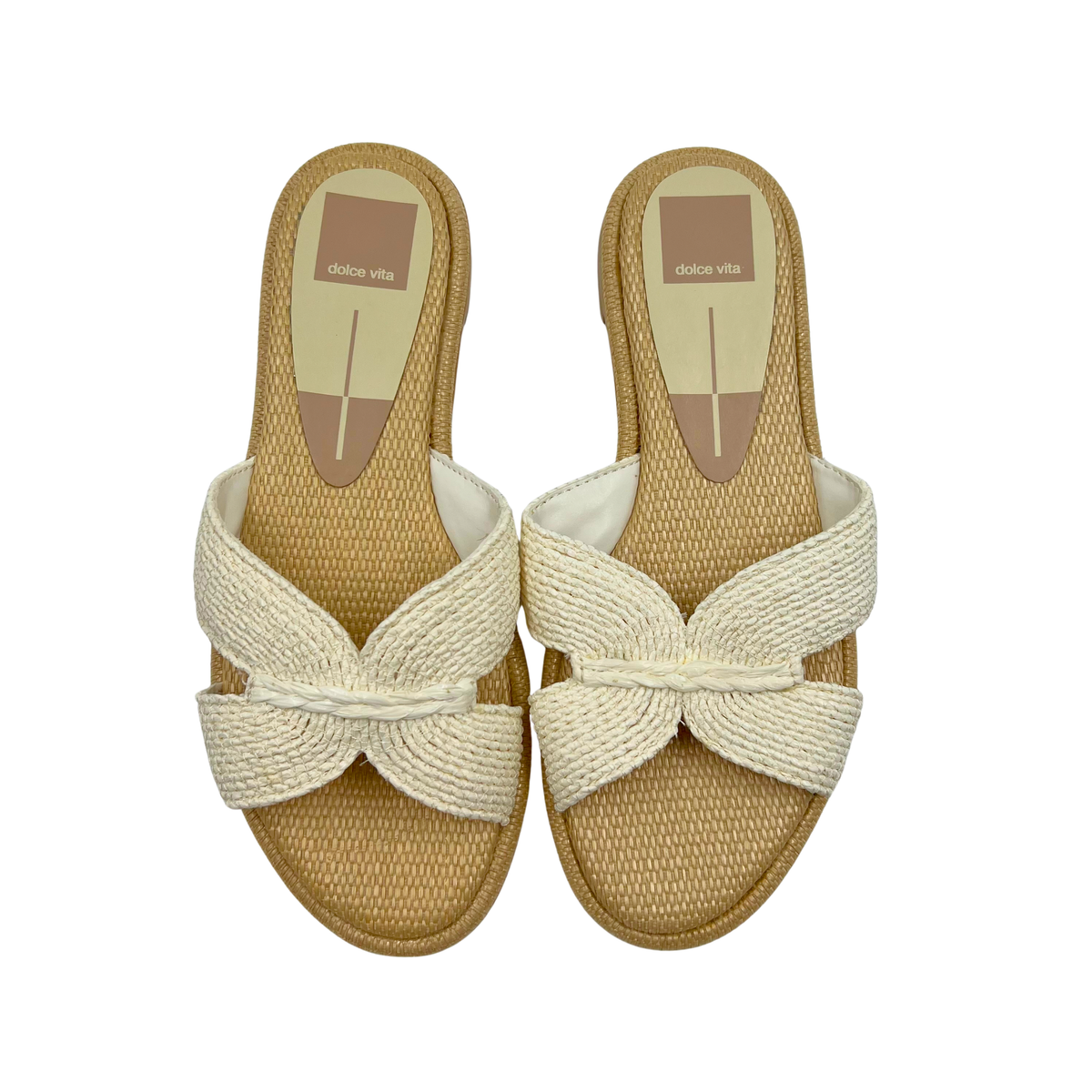 Dolce Vita 8 Tan Raffia Flats