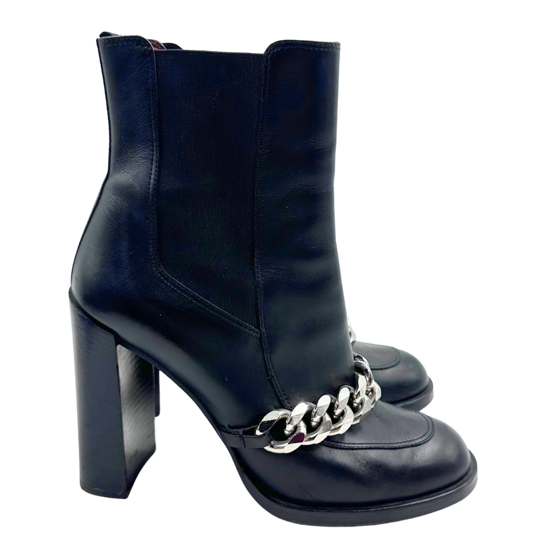 Givenchy 8.5 39.5 Black Leather Booties