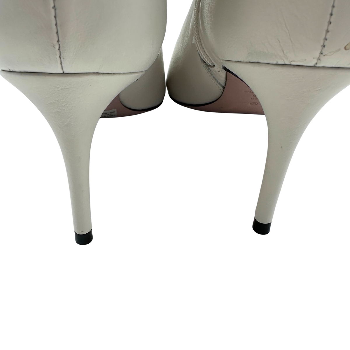 Schutz 8 Off White Leather Booties