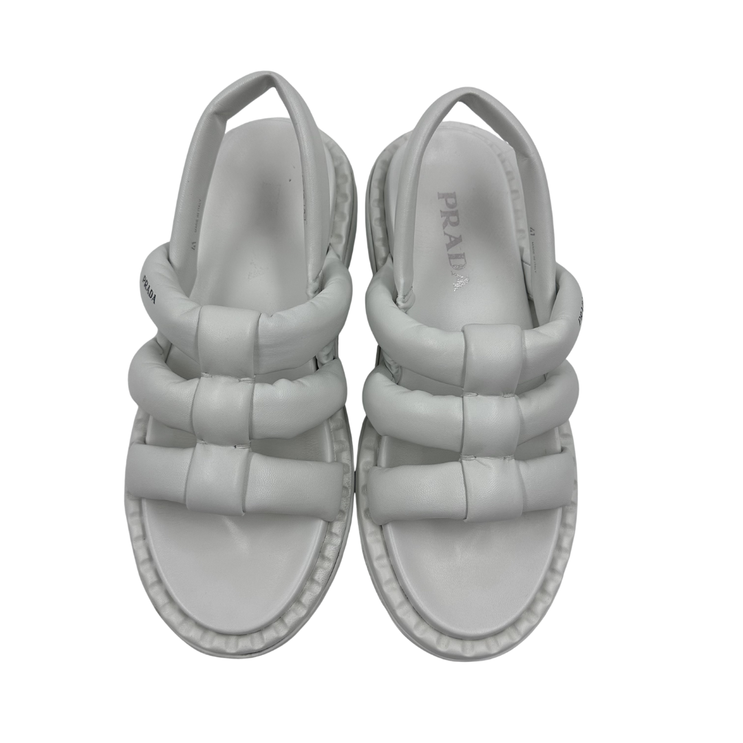 Prada 41 White Calzature Donna Sandal