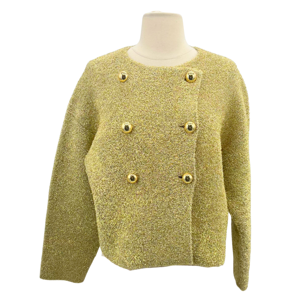 J Crew Collection Gold Cardigan
