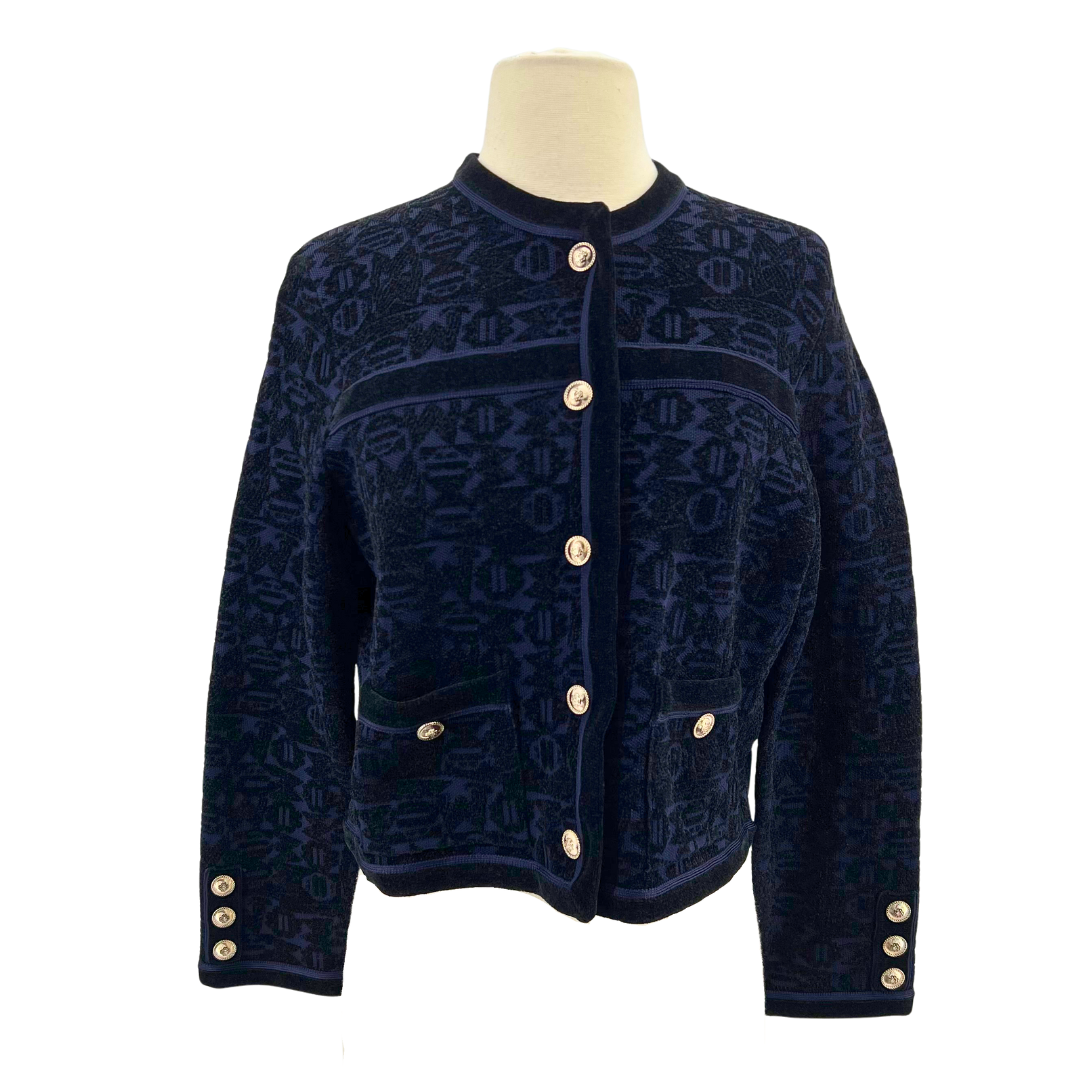 Maje Black/Navy Knit Top