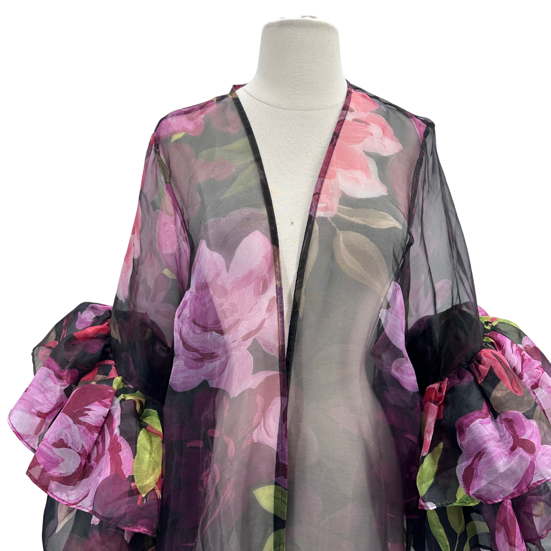 Anthropologie black/multi Duster