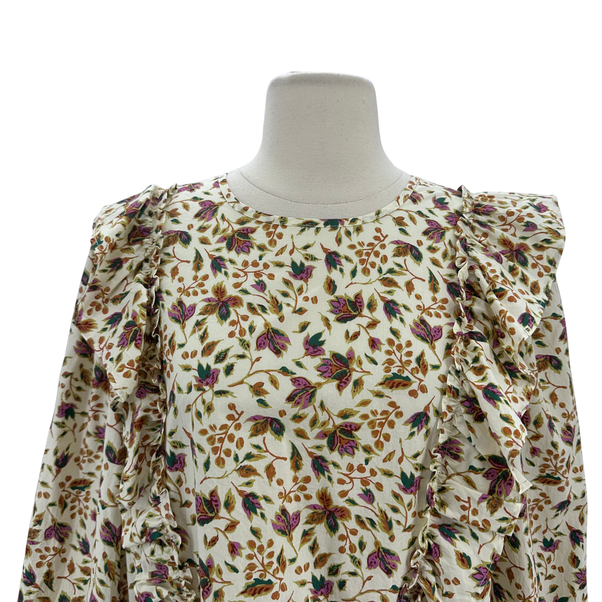 unsubscribed Cream/Floral Blouse