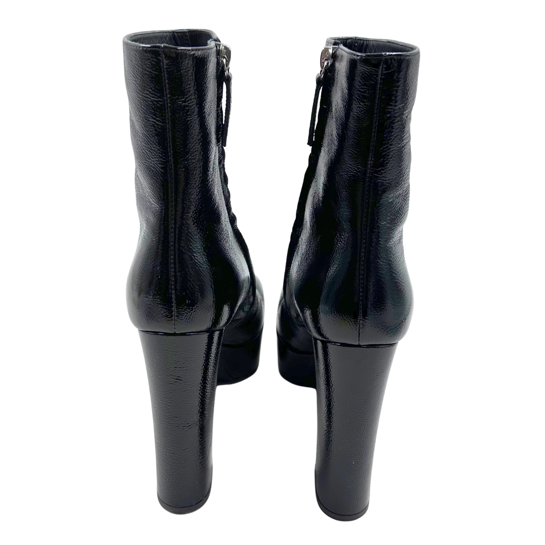 Giuseppe Zanotti 37.5 Black Leather Booties