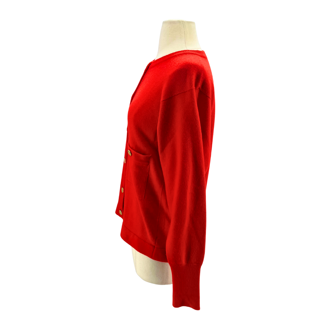 Chanel Red Cardigan