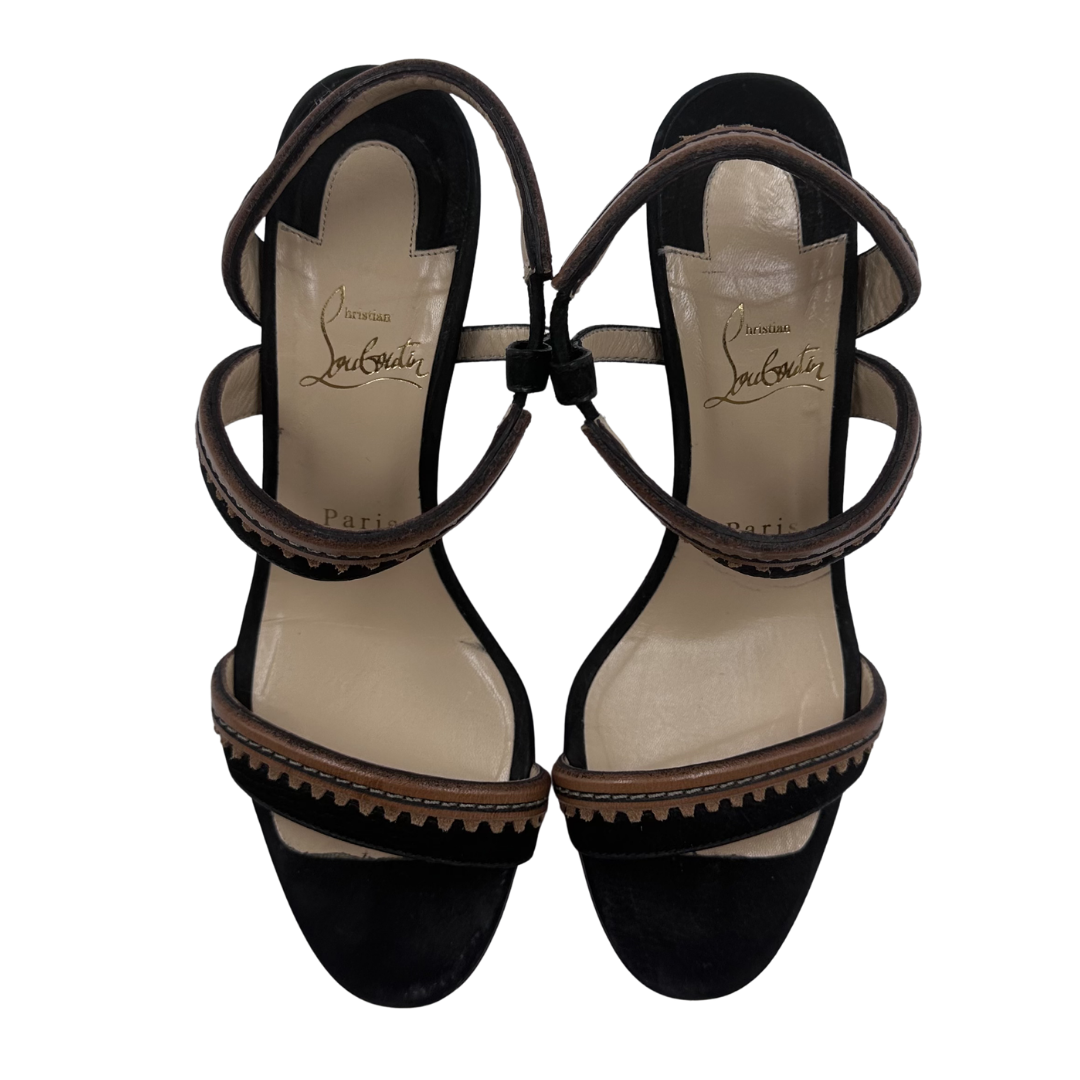 Christian Louboutin 38.5 Black Trepi City 85 Heels
