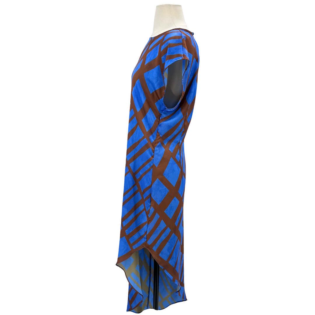 Misa Size M Blue Print Midi Dress