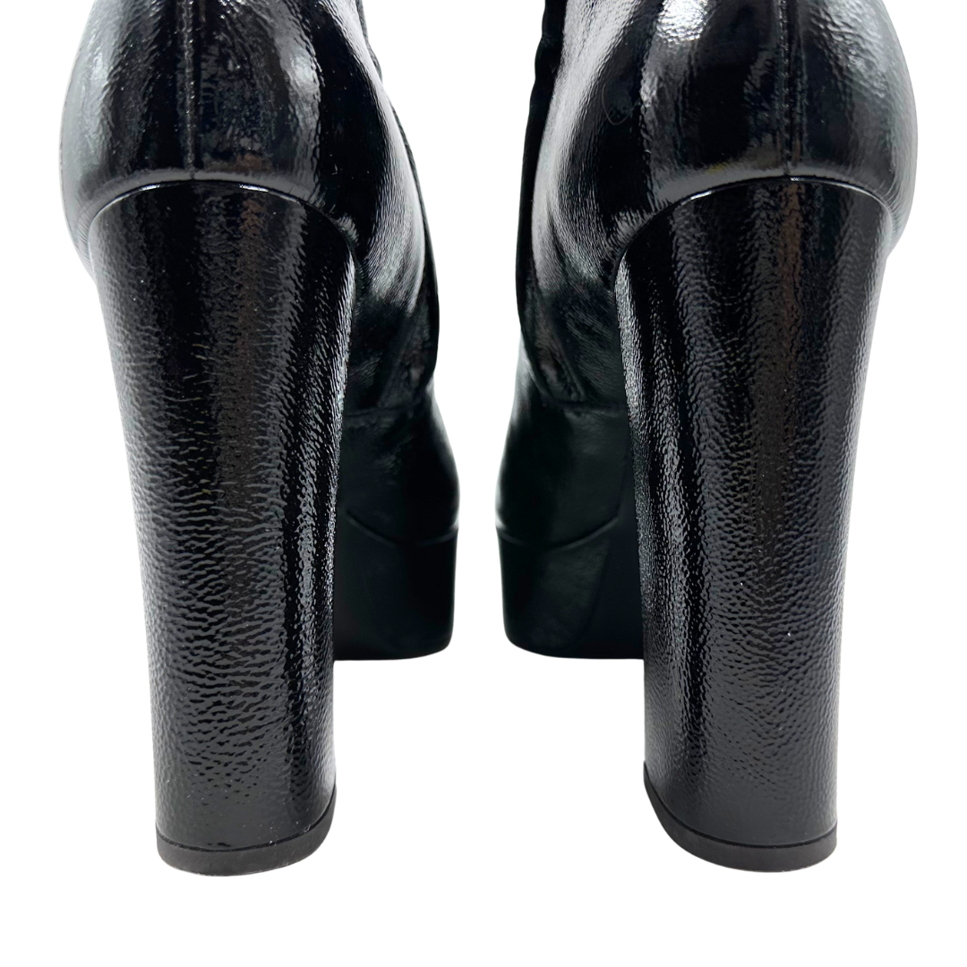 Giuseppe Zanotti 37.5 Black Leather Booties