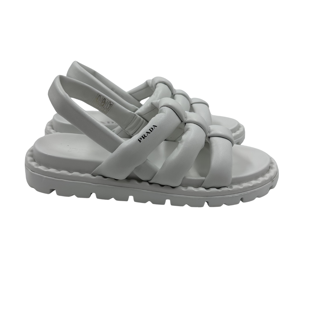 Prada 41 White Calzature Donna Sandal