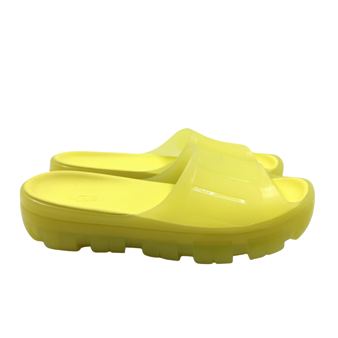 Ugg 8 Neon Yellow Jella Slides
