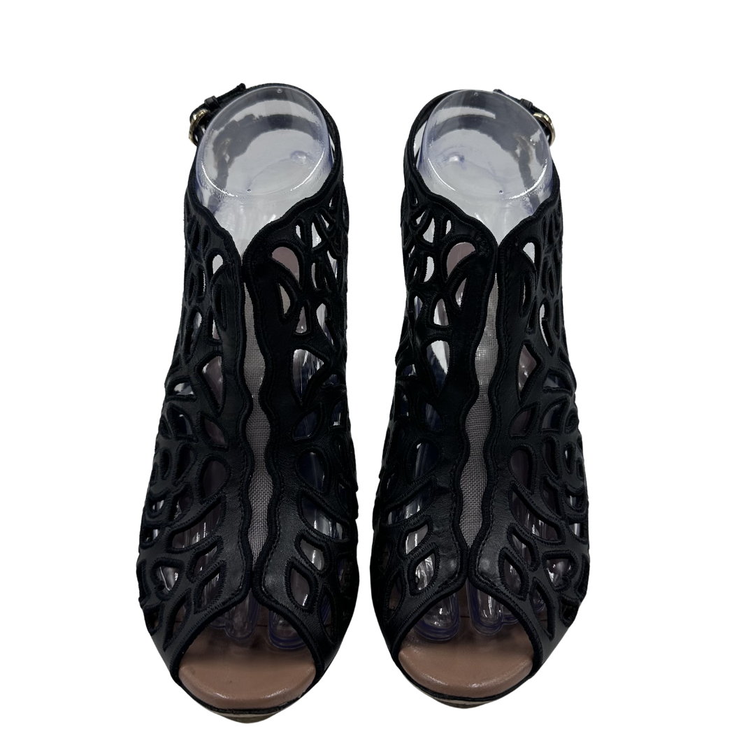 Valentino 37 Black Leather Heels