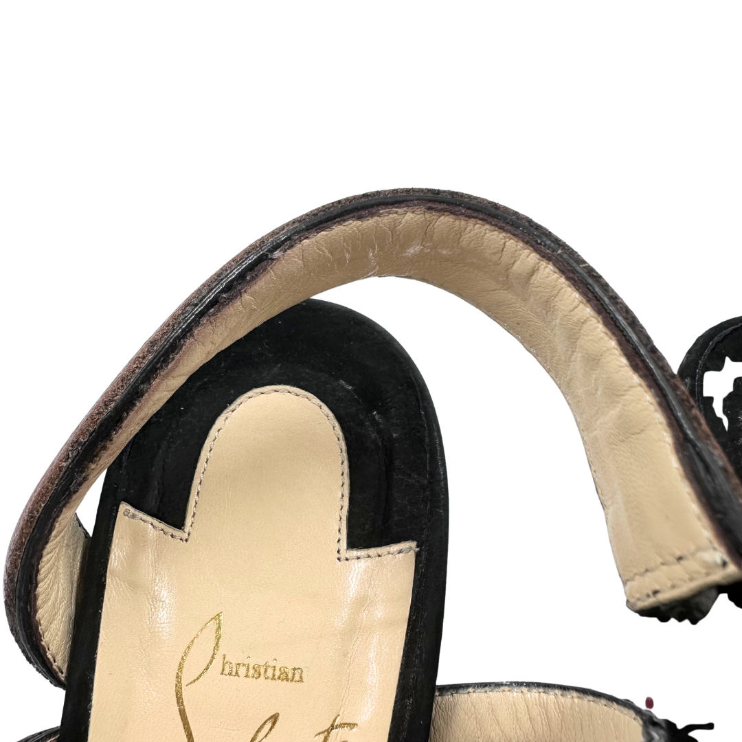 Christian Louboutin 38.5 Black Trepi City 85 Heels