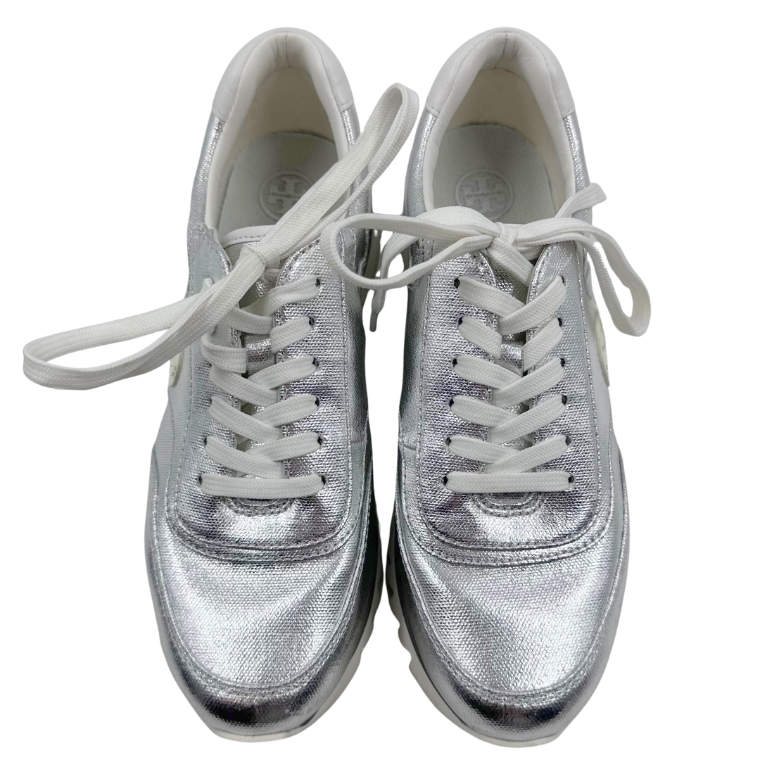 Tory Burch 7 Silver Sneakers