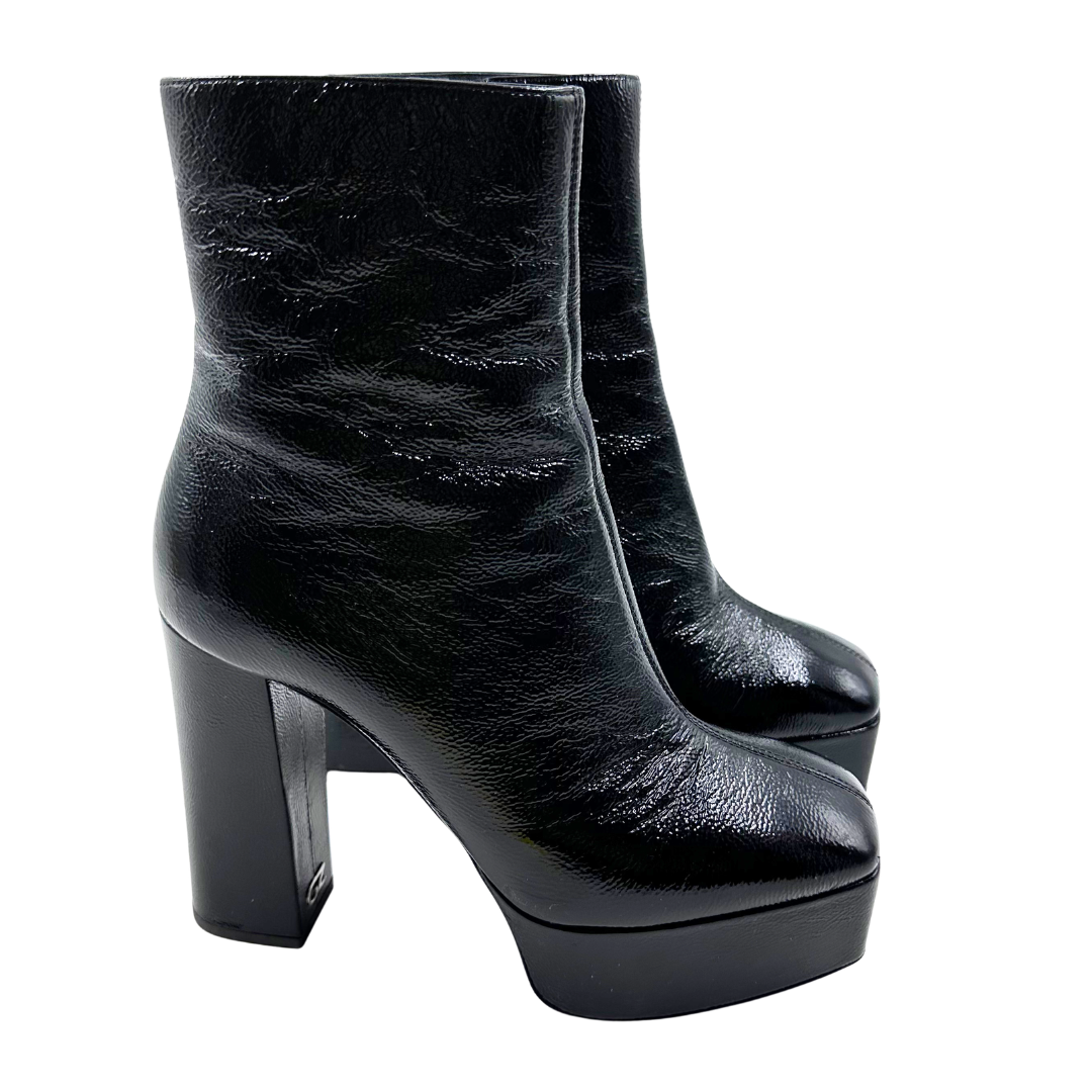 Giuseppe Zanotti 37.5 Black Leather Booties