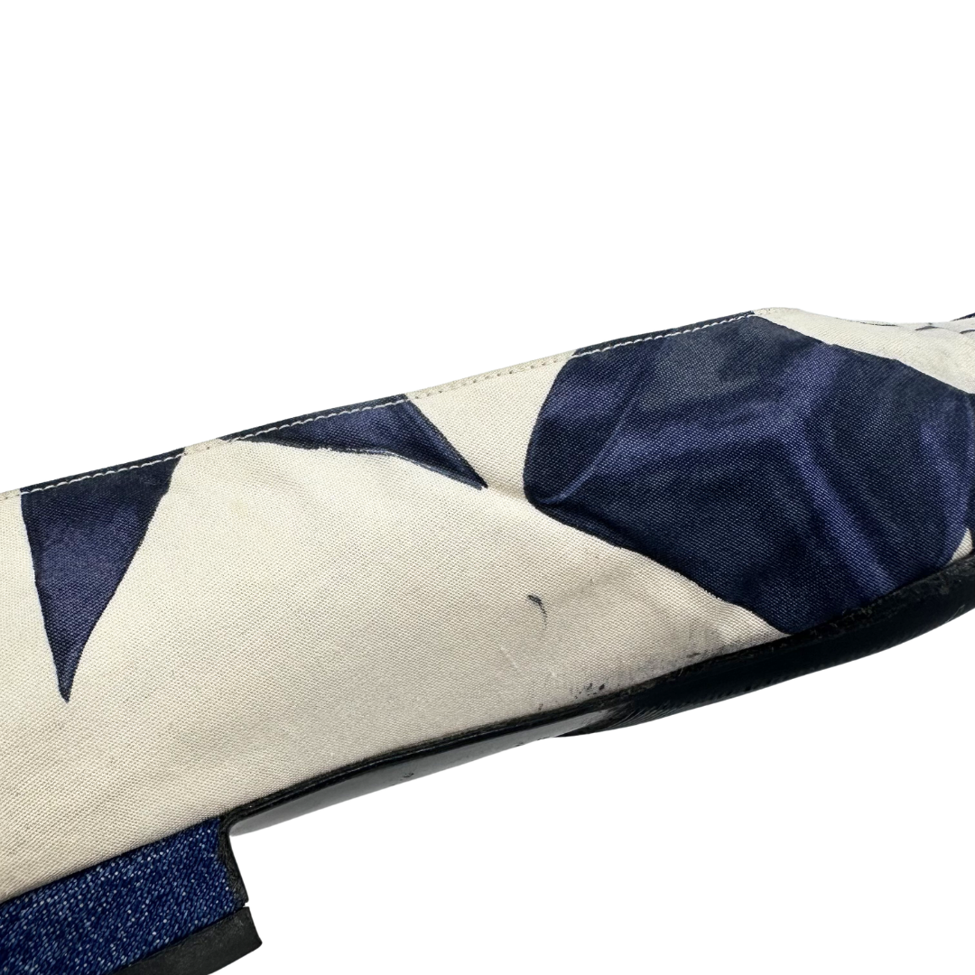 Chanel 8 38 denim/cream Flats