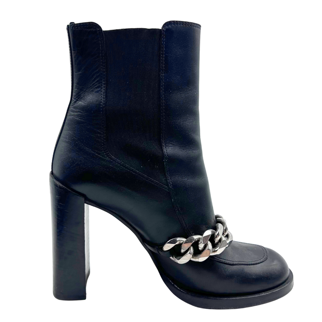 Givenchy 8.5 39.5 Black Leather Booties