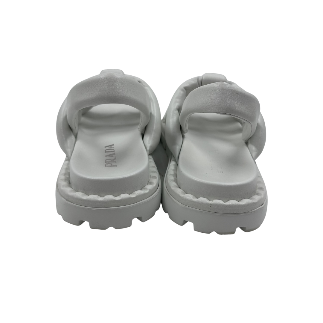 Prada 41 White Calzature Donna Sandal