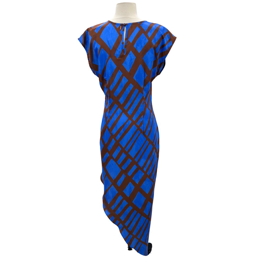 Misa Size M Blue Print Midi Dress
