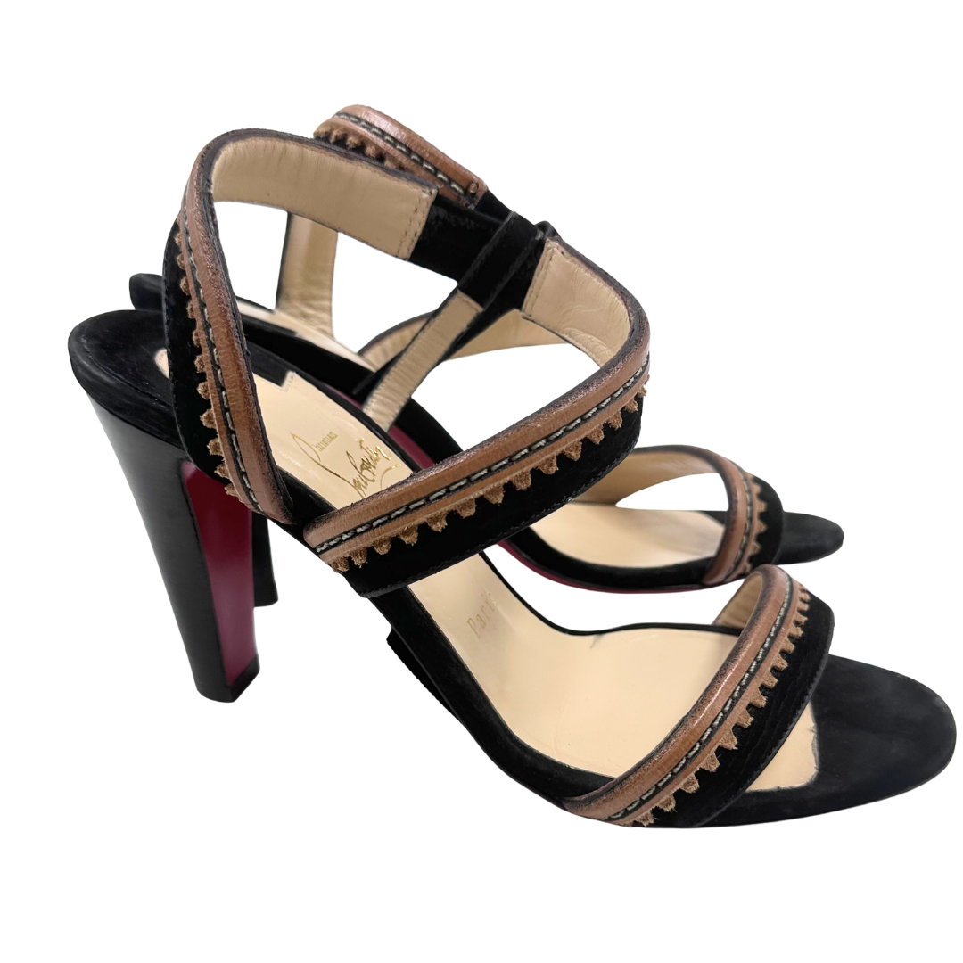 Christian Louboutin 38.5 Black Trepi City 85 Heels