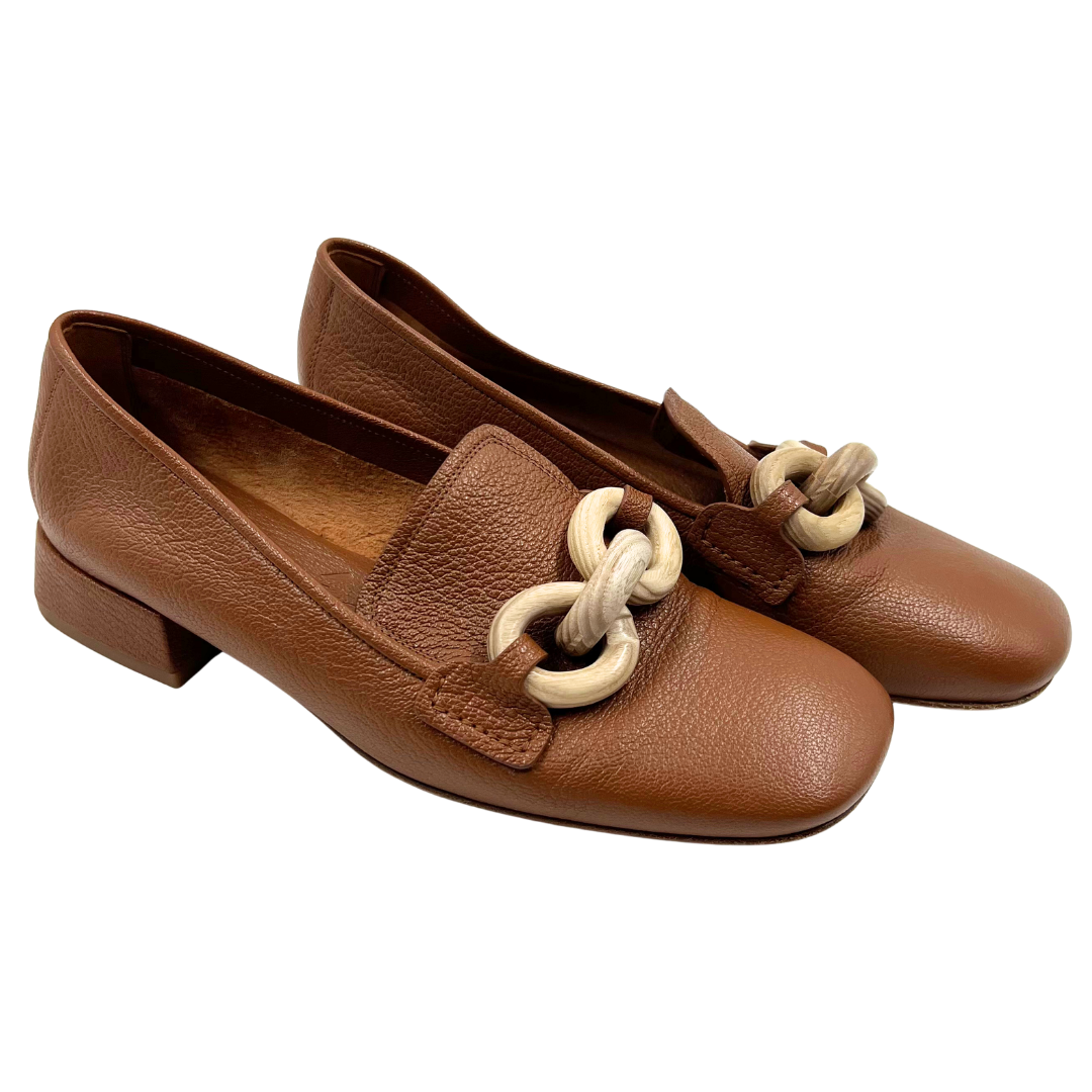 Pedro Garcia 40 Tan Leather Slip Ons