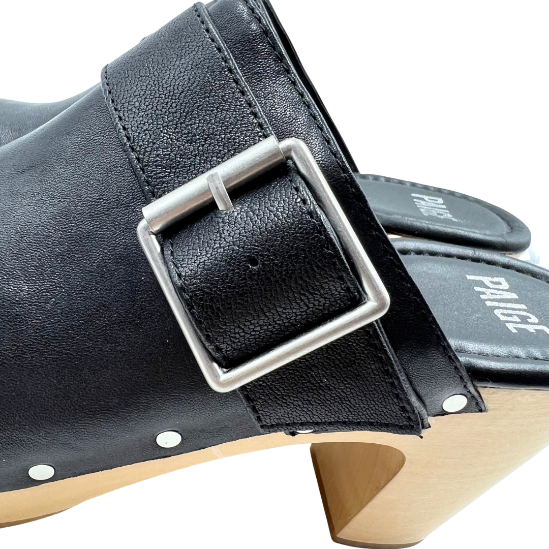 Paige 9 Black/Tan Mules